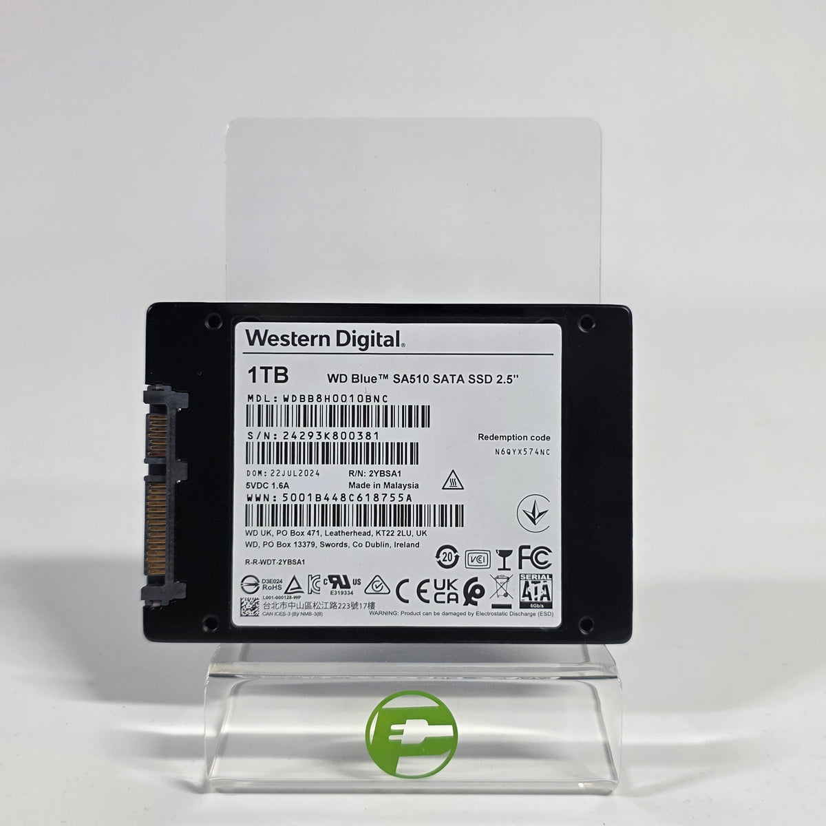 Western Digital 2.5" wd blue SA510 1TB SATA III 6Gbps SSD WDBB8H0010BNC