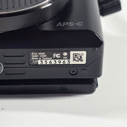 Sony Alpha A6000 24.3MP Digital Camera 4355 Shutter Count SEL1855 / SEL55210