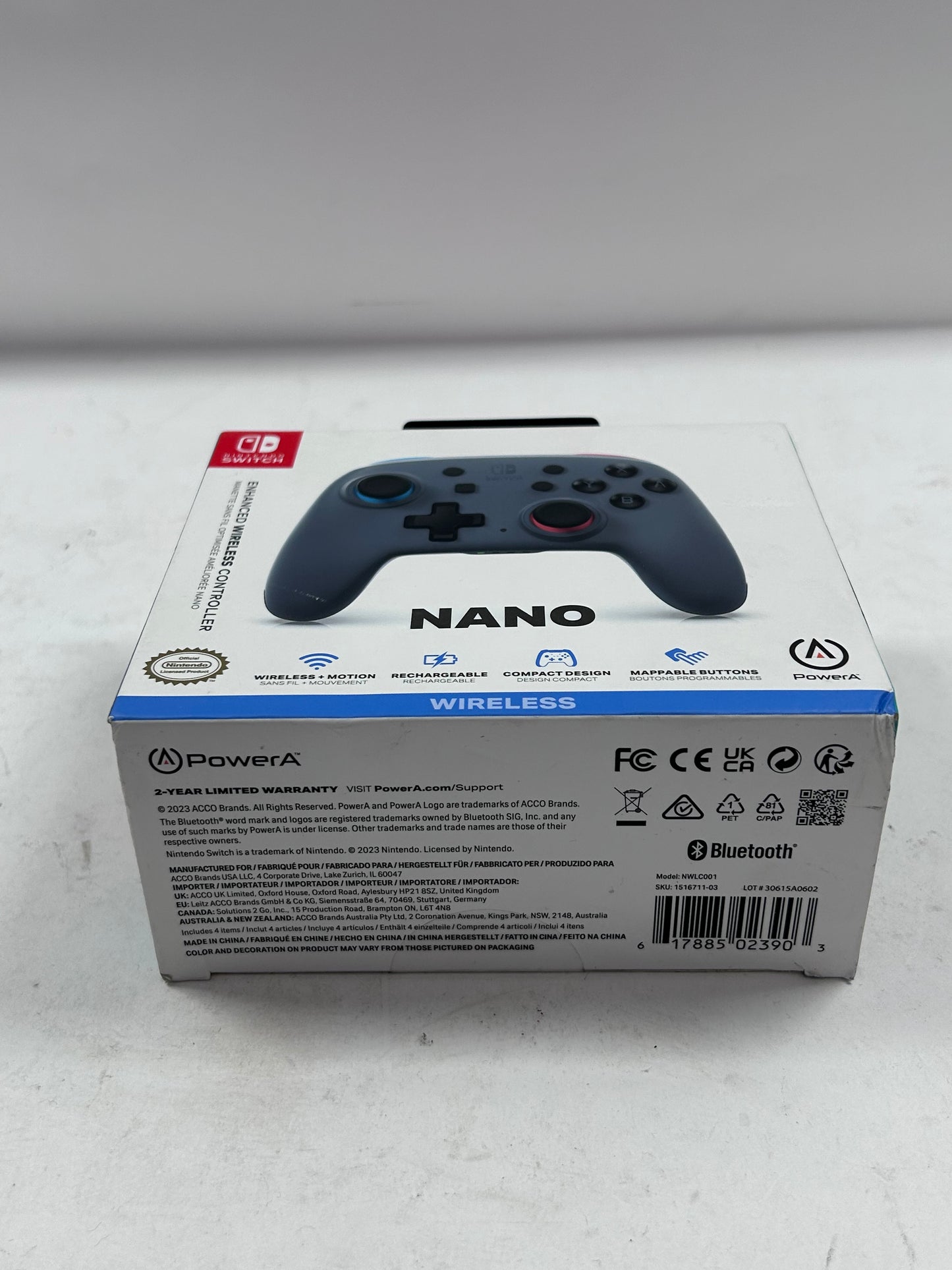 New Nintendo Nano Wireless Controller NWLC001 Gray