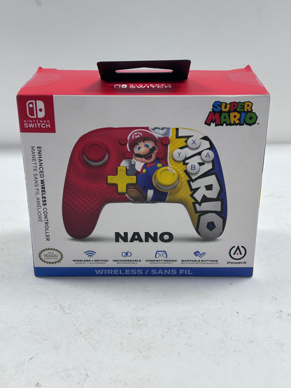 New PowerA NANO Enhanced Wireless Mario Switch Controller NWLC001