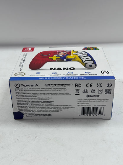 New PowerA NANO Enhanced Wireless Mario Switch Controller NWLC001