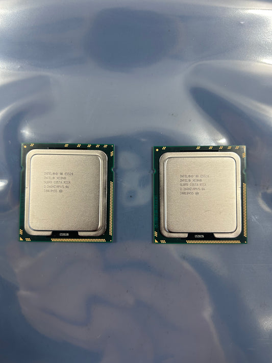 2x Intel XEON E5520 2.50GHz Quad Core SLBFD 8 Thread Socket 1366