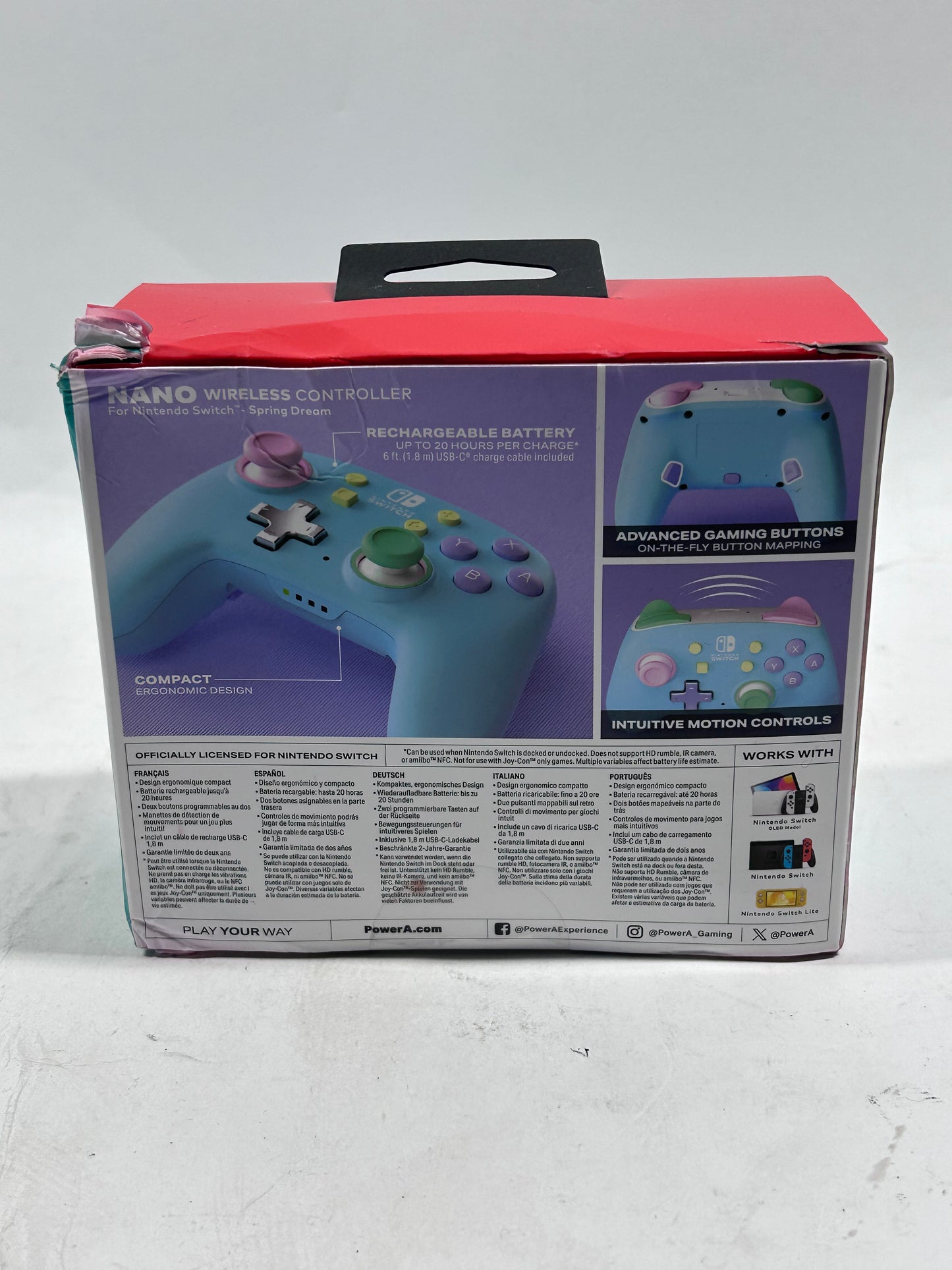 New PowerA NANO Enhanced Wireless Controller For Switch NWLC001