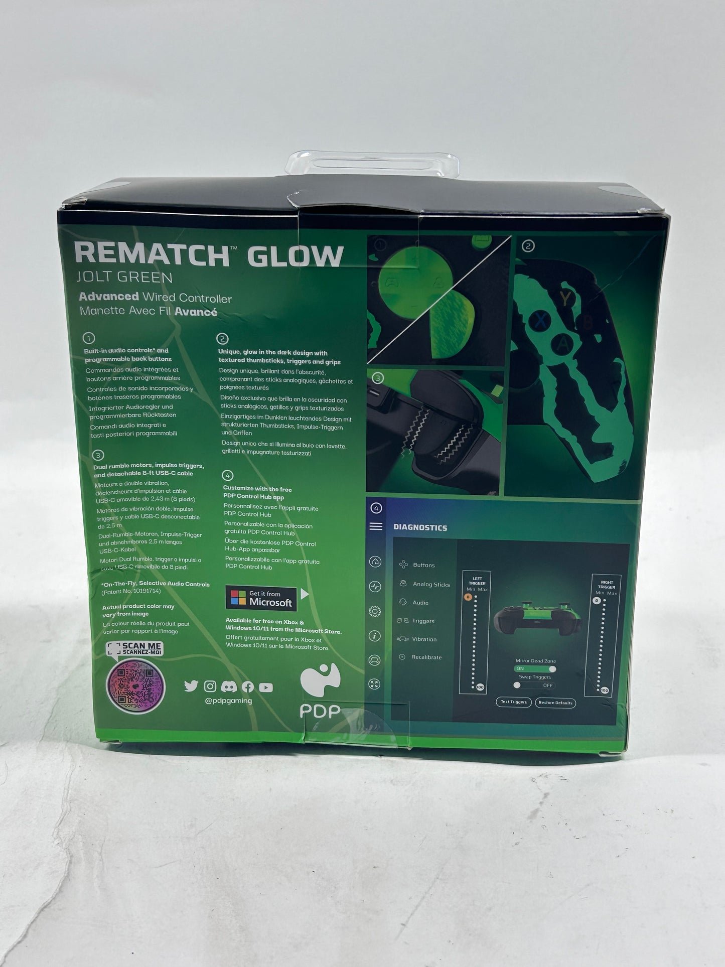 New PDP Rematch GLOW Advanced Wired Controller for XBOX 049-023-JGR