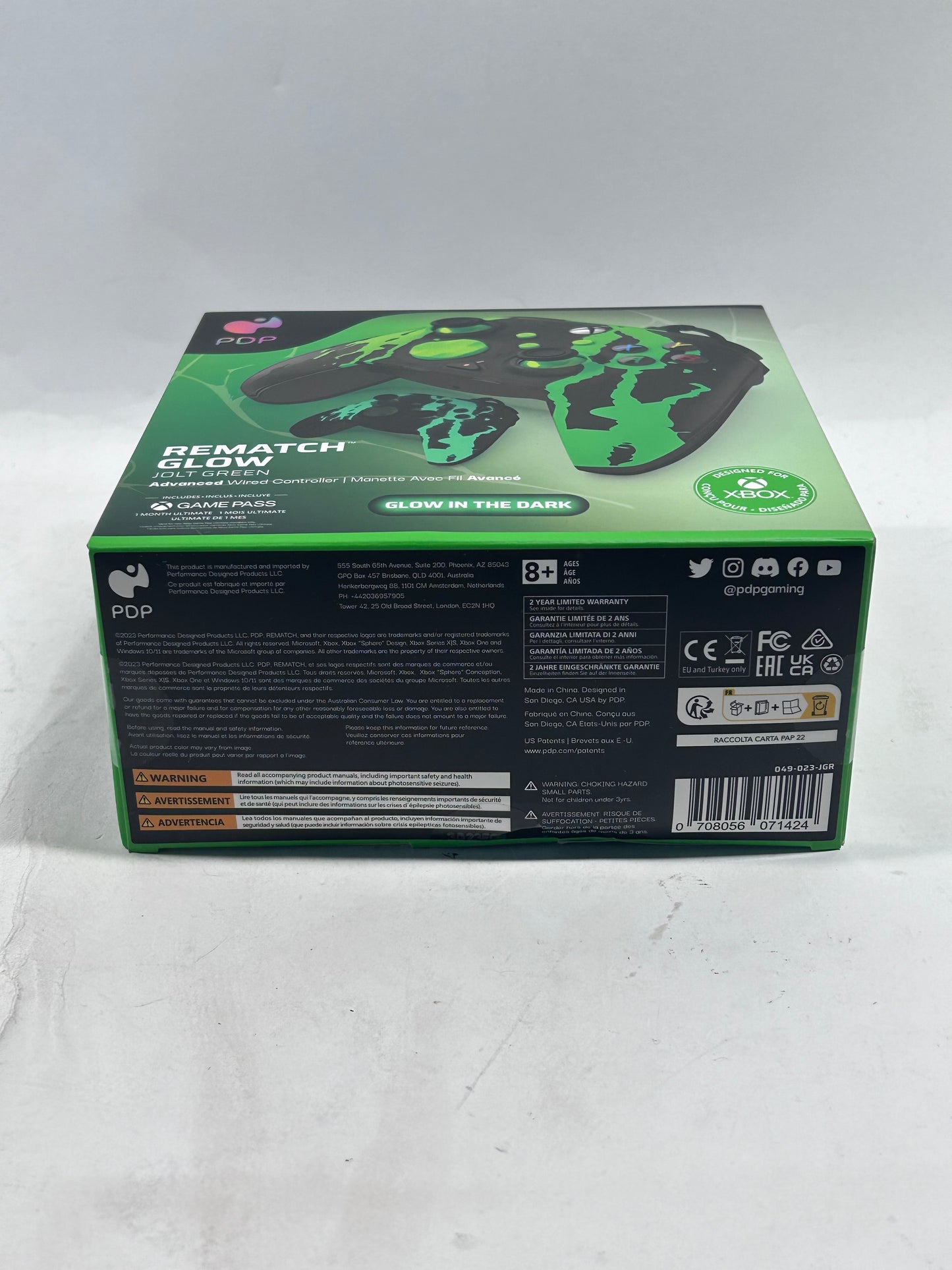 New PDP Rematch GLOW Advanced Wired Controller for XBOX 049-023-JGR