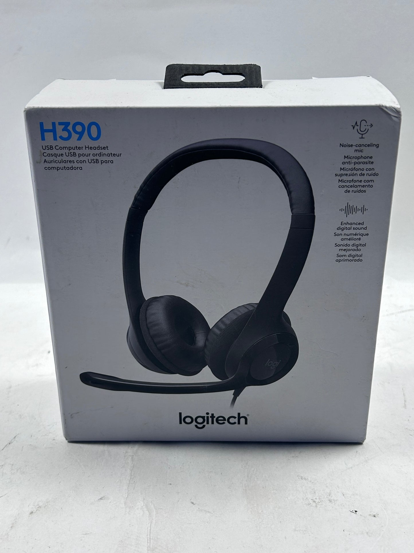 New Logitech H390 USB Computer Headset Black 981-000014