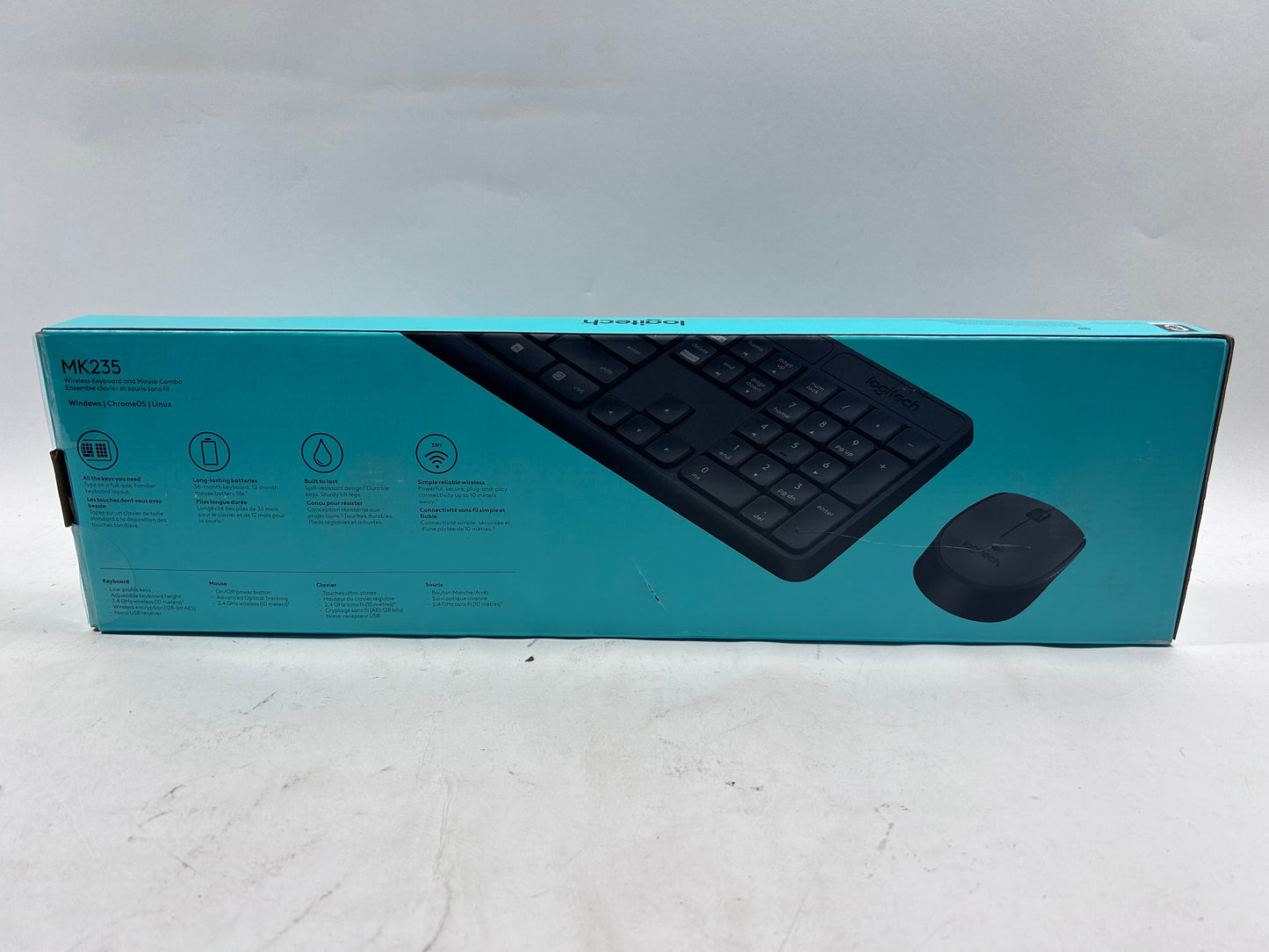 New Logitech MK235 Durable Wireless Keyboard and Mouse Set 920-007897