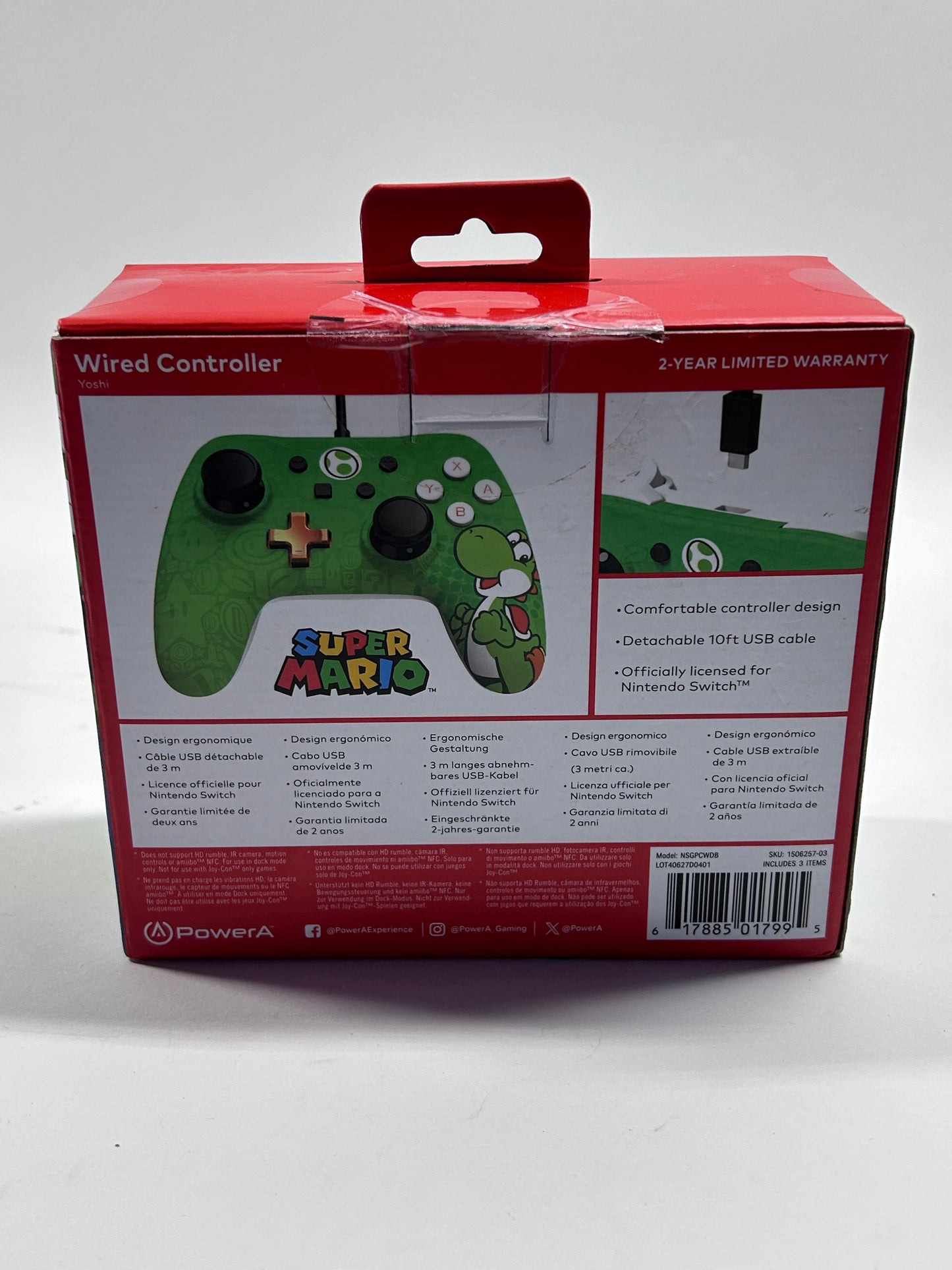 New PowerA Super Mario  Wired Controller for Switch NSGPCWD8