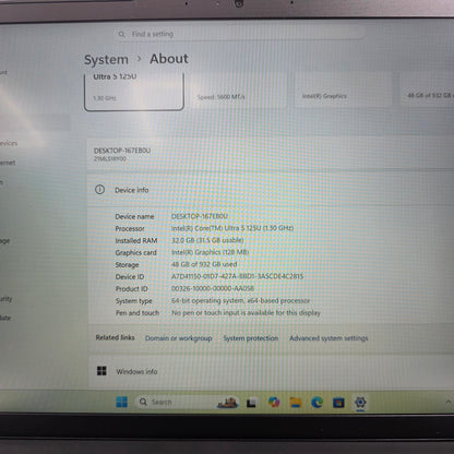 Lenovo ThinkPad T14s Gen 5 21ml-s18y00 Core Ultra 5 125U 32GB RAM 1TB SSD