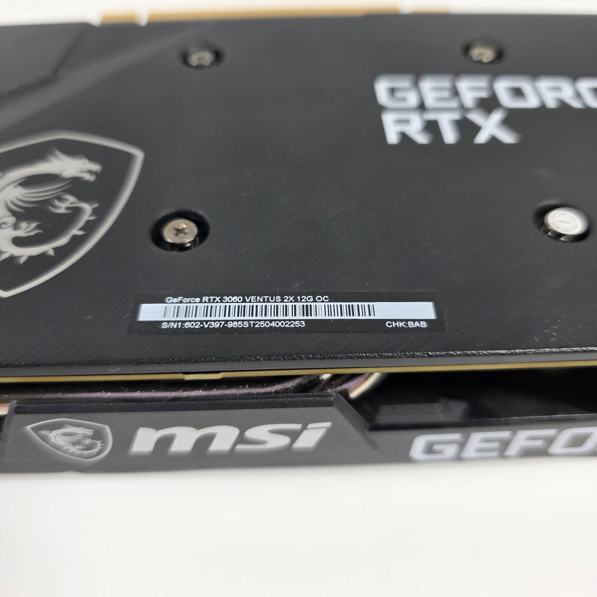 MSI GeForce RTX 3060 Ventus 2X OC 12GB GDDR6 Graphics Card 912-V397-039