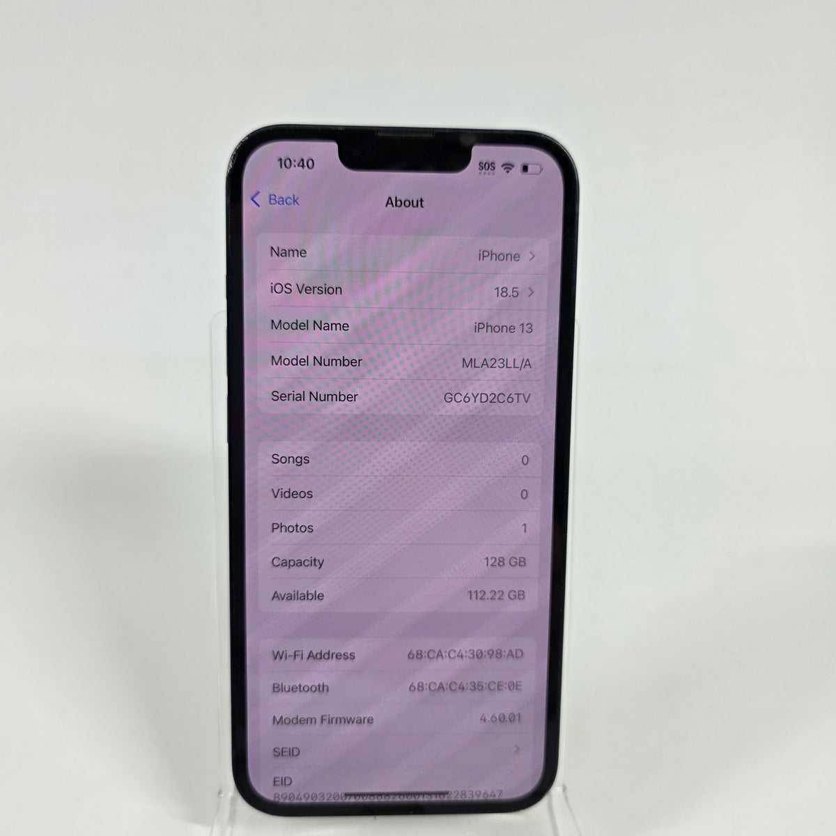 Factory Unlocked Apple iPhone 13 128GB Midnight MLA23LL/A