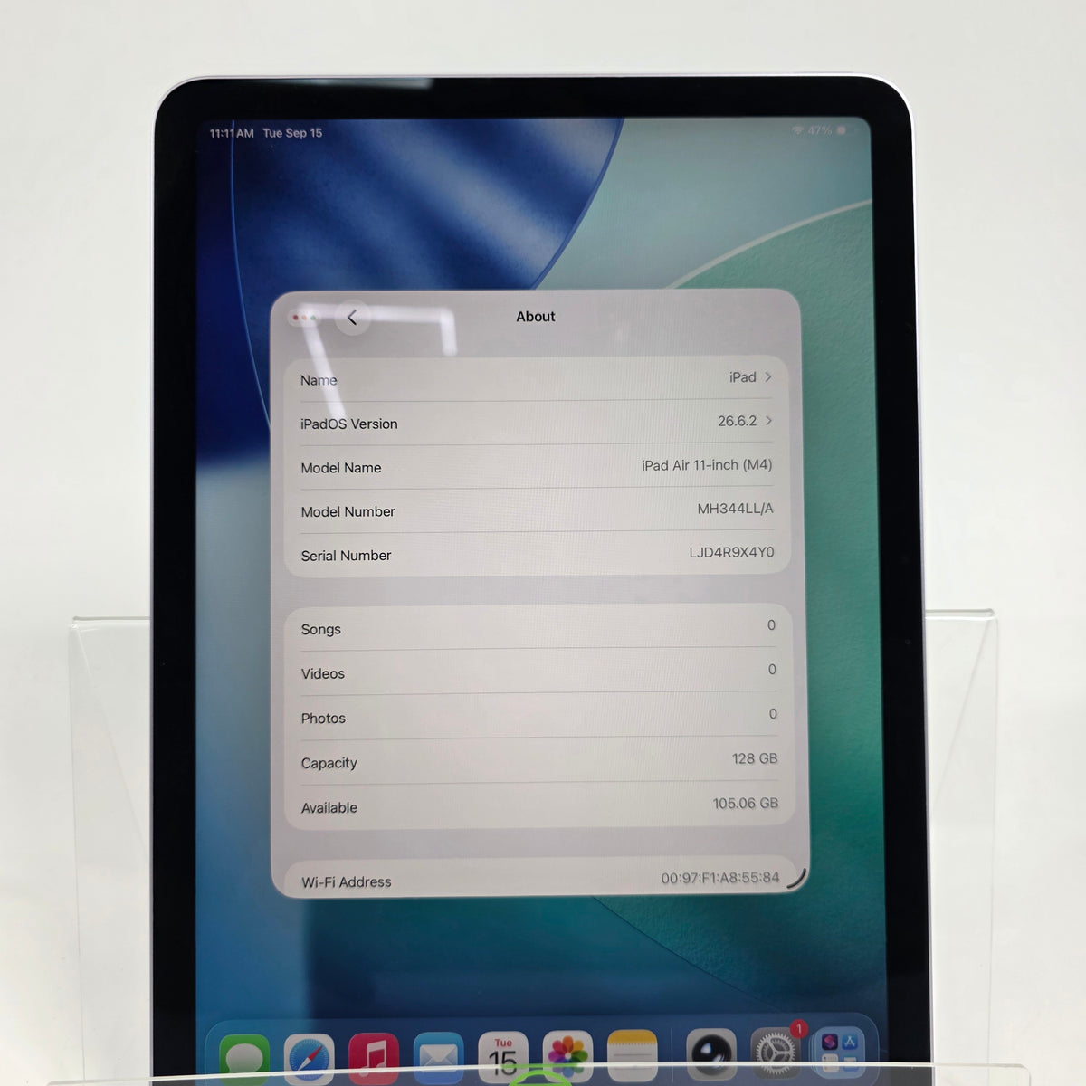 WiFi Only Apple iPad Air 11" M4 128GB Purple MH344LL/A