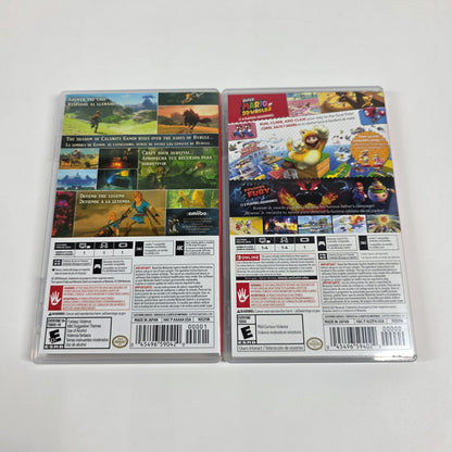 Lot of 2 Nintendo Switch Games Mario 3D World Zelda Breath of the Wild
