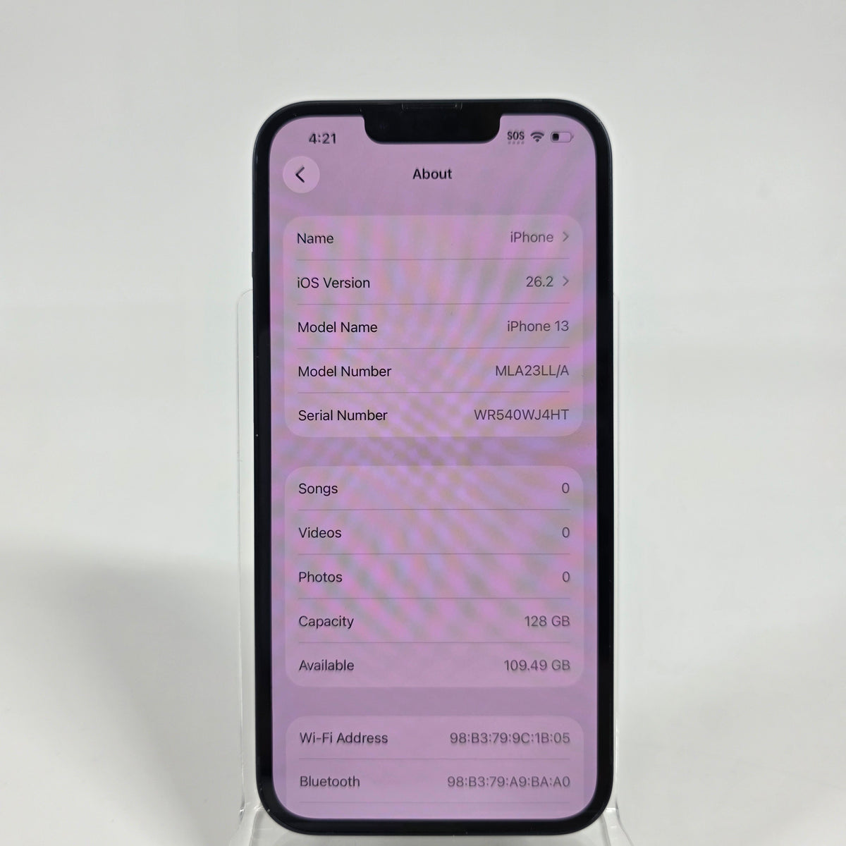 Factory Unlocked Apple iPhone 13 128GB Midnight MLA23LL/A