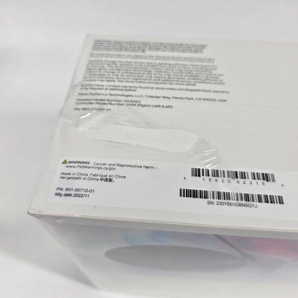 New Meta Quest Pro 256GB Standalone All-in-One VR Headset DK94EC