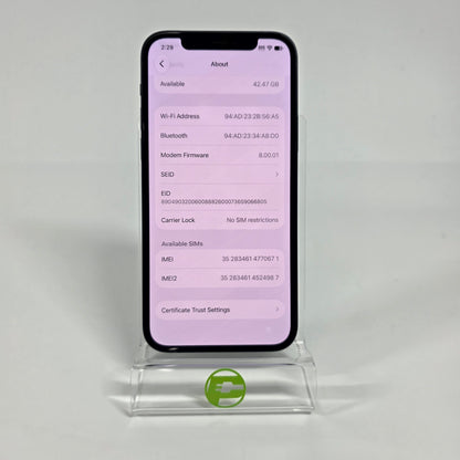 Factory Unlocked Apple iPhone 12 64GB Black MGF43LL/A