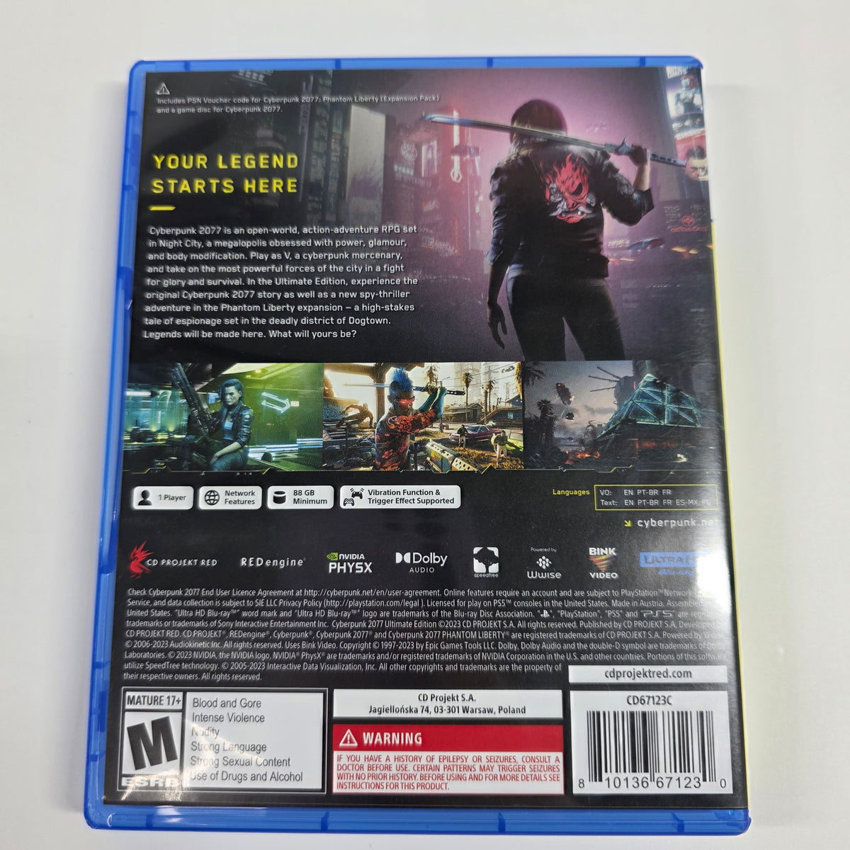 Cyberpunk 2077: Ultimate Edition (2023) PS5 Playstation 5