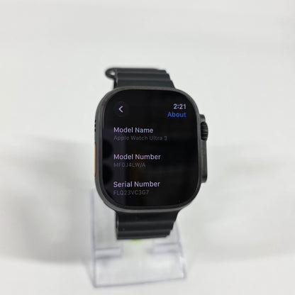Unlocked Apple Watch Ultra 3 49MM Black Titanium MF0J4LW/A